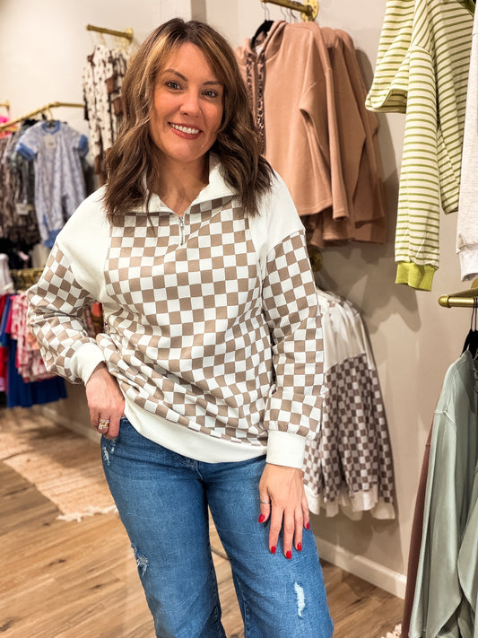 "CheckMark" Hooded Sweatshirt