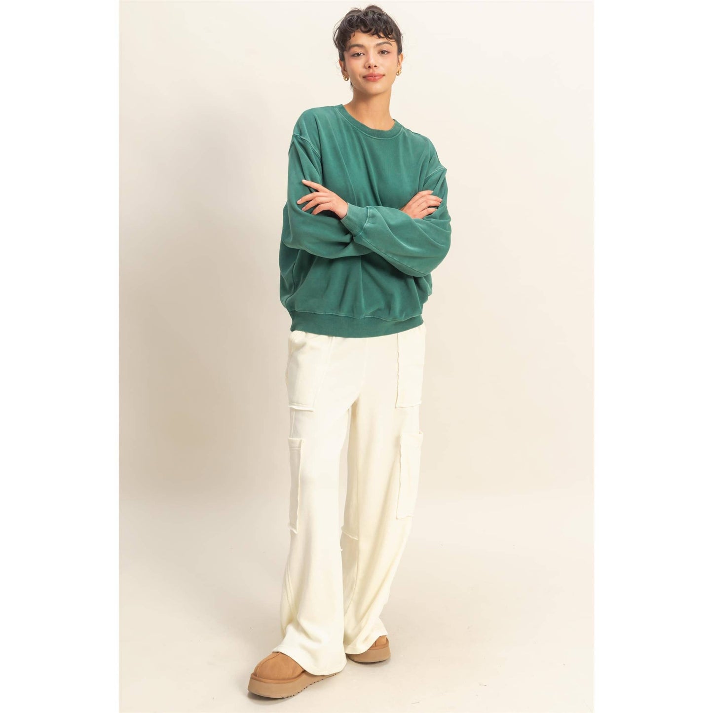 Oversized Mineral Washed Sweatshirt