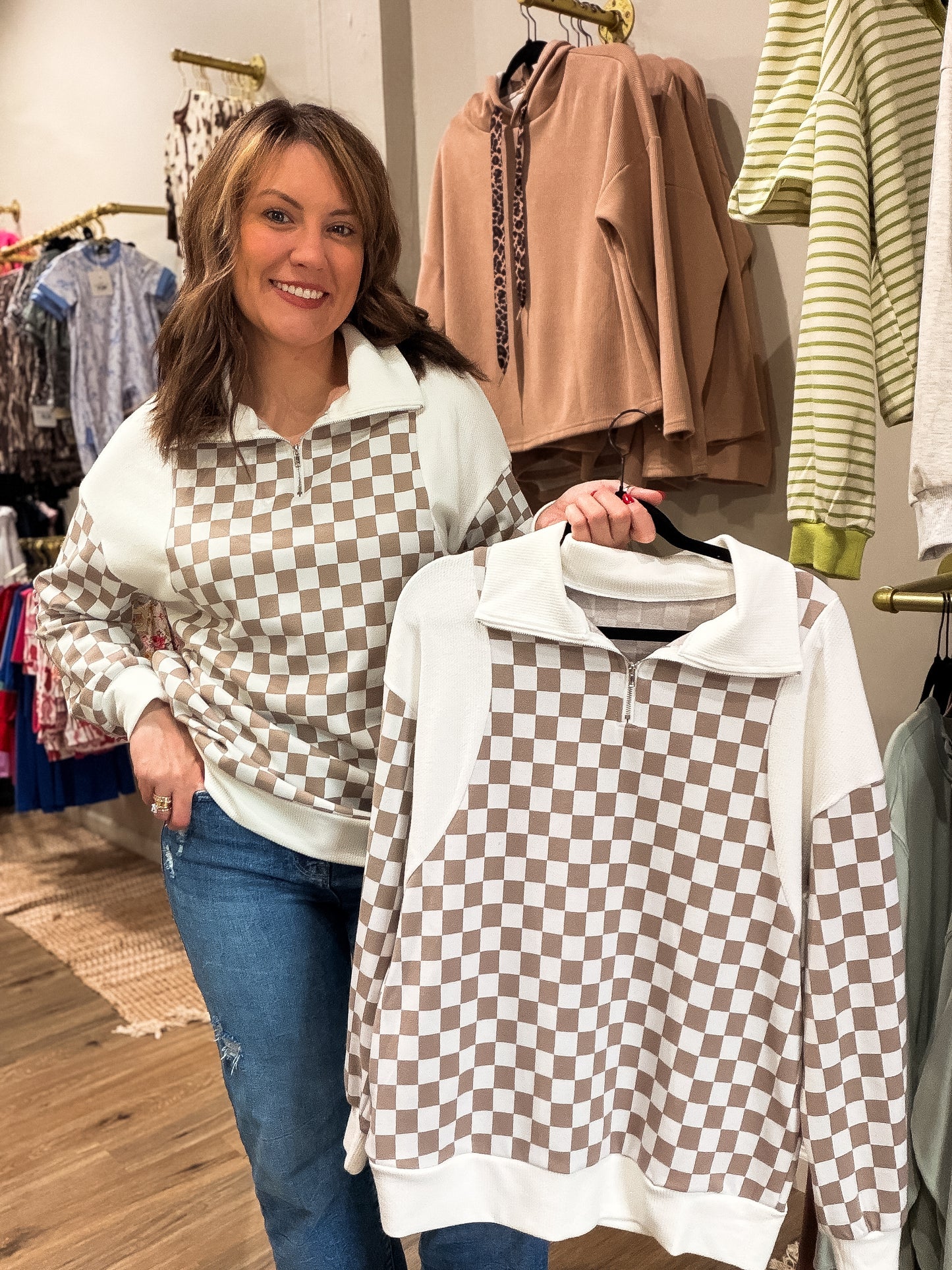 "CheckMark" Hooded Sweatshirt