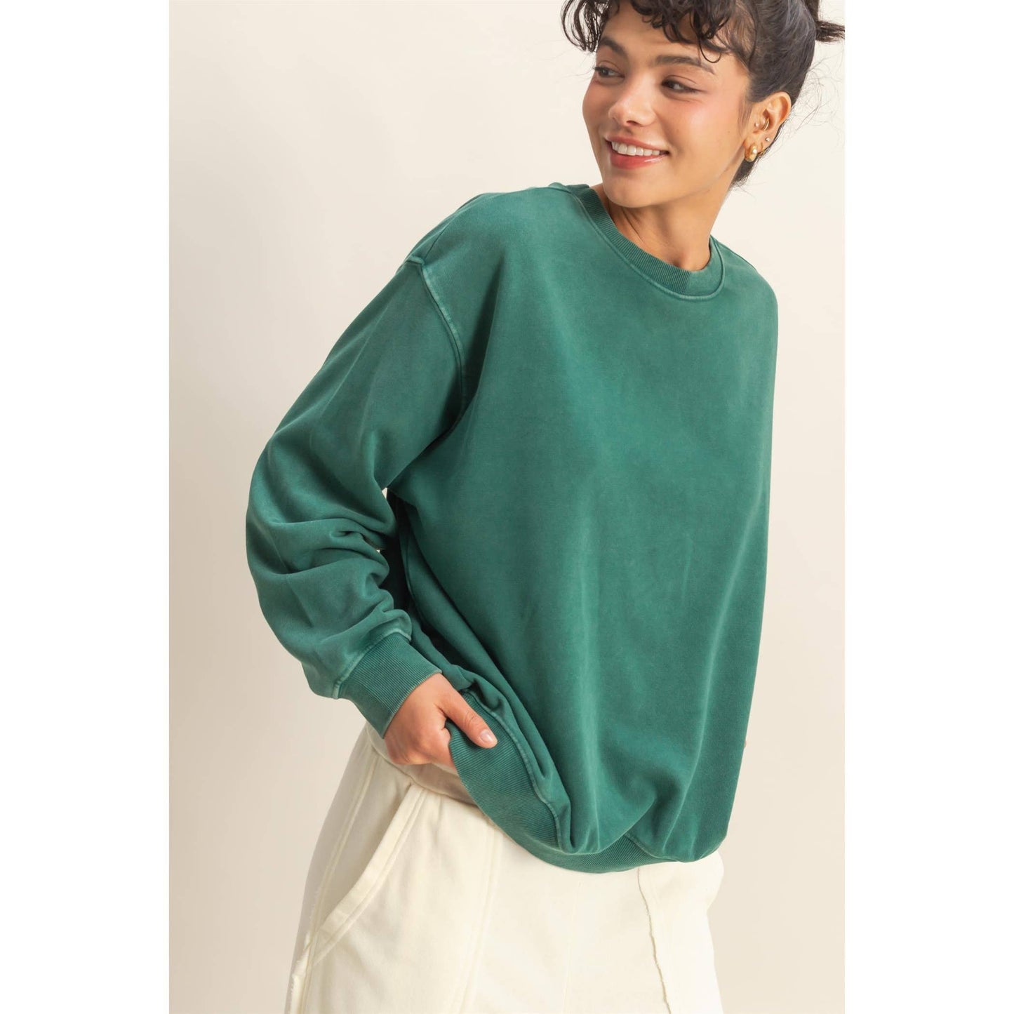 Oversized Mineral Washed Sweatshirt