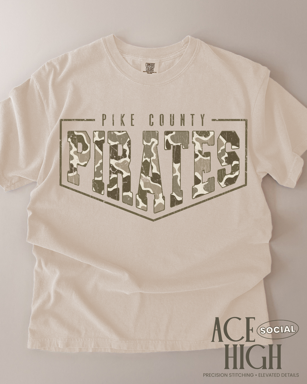Pike County Pirates Camo - Comfort Color